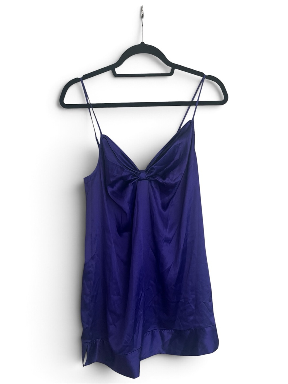 Vintage Victoria’s Secret Purple Satin Babydoll Nightgown Chemise 90s Y2K Bow S